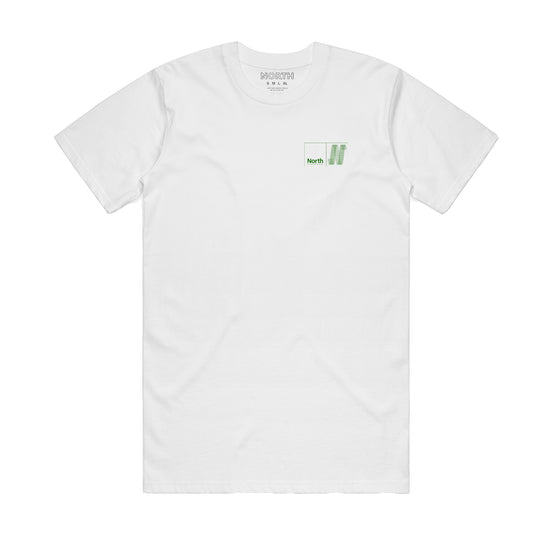 North N Logo T-Shirt - White/Green