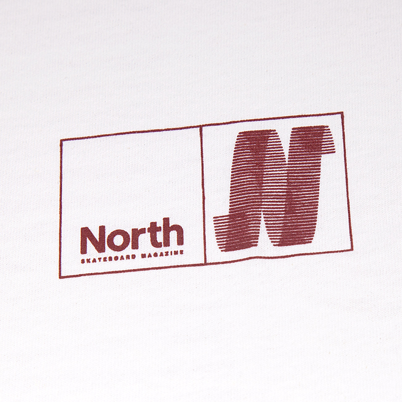 North N Logo T-Shirt - White/Crimson