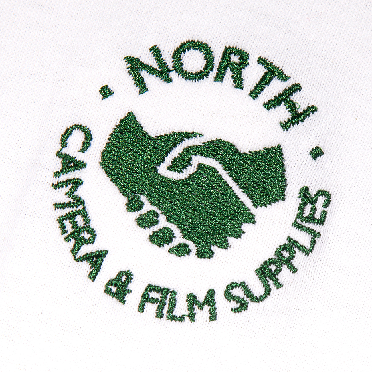 North Supplies Logo Embroidery T-Shirt - White/Green