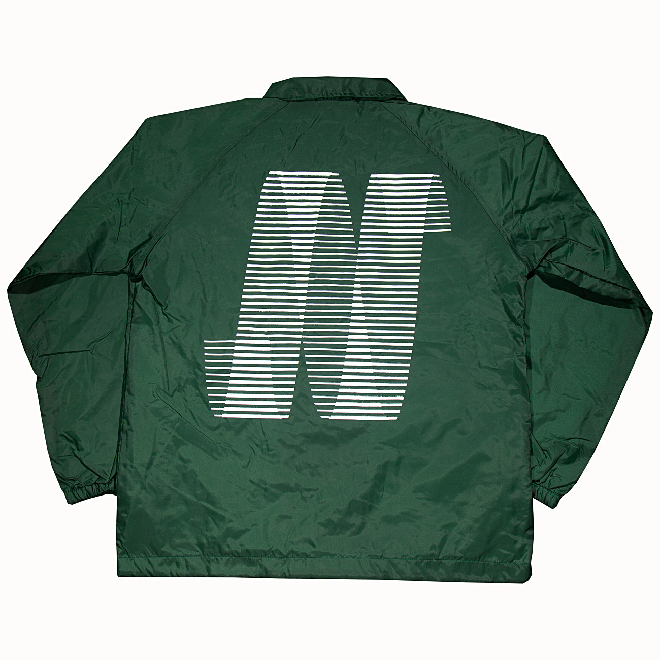 North N Logo Coach Jacket - Dark Green/White