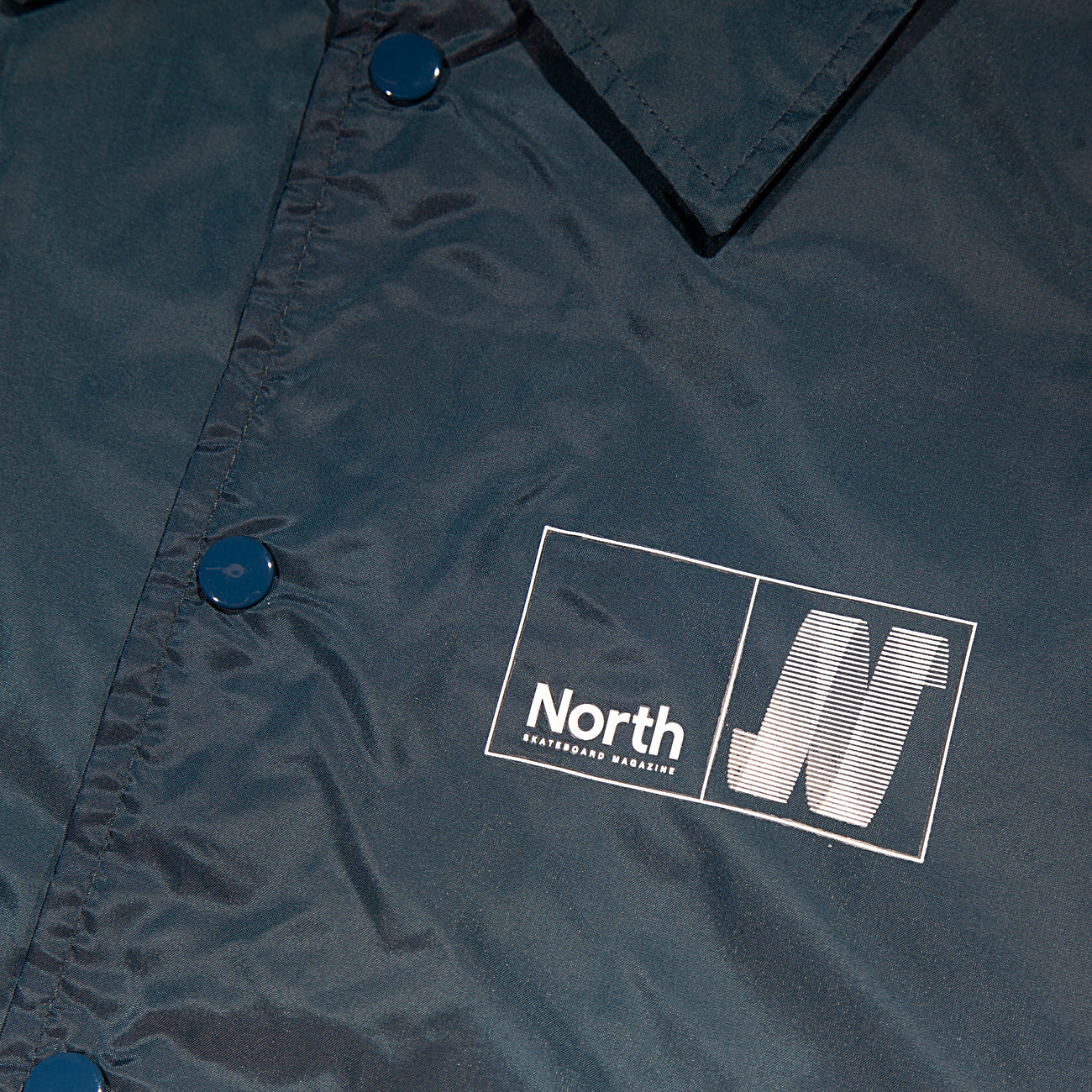 North N Logo Coach Jacket - Navy/White