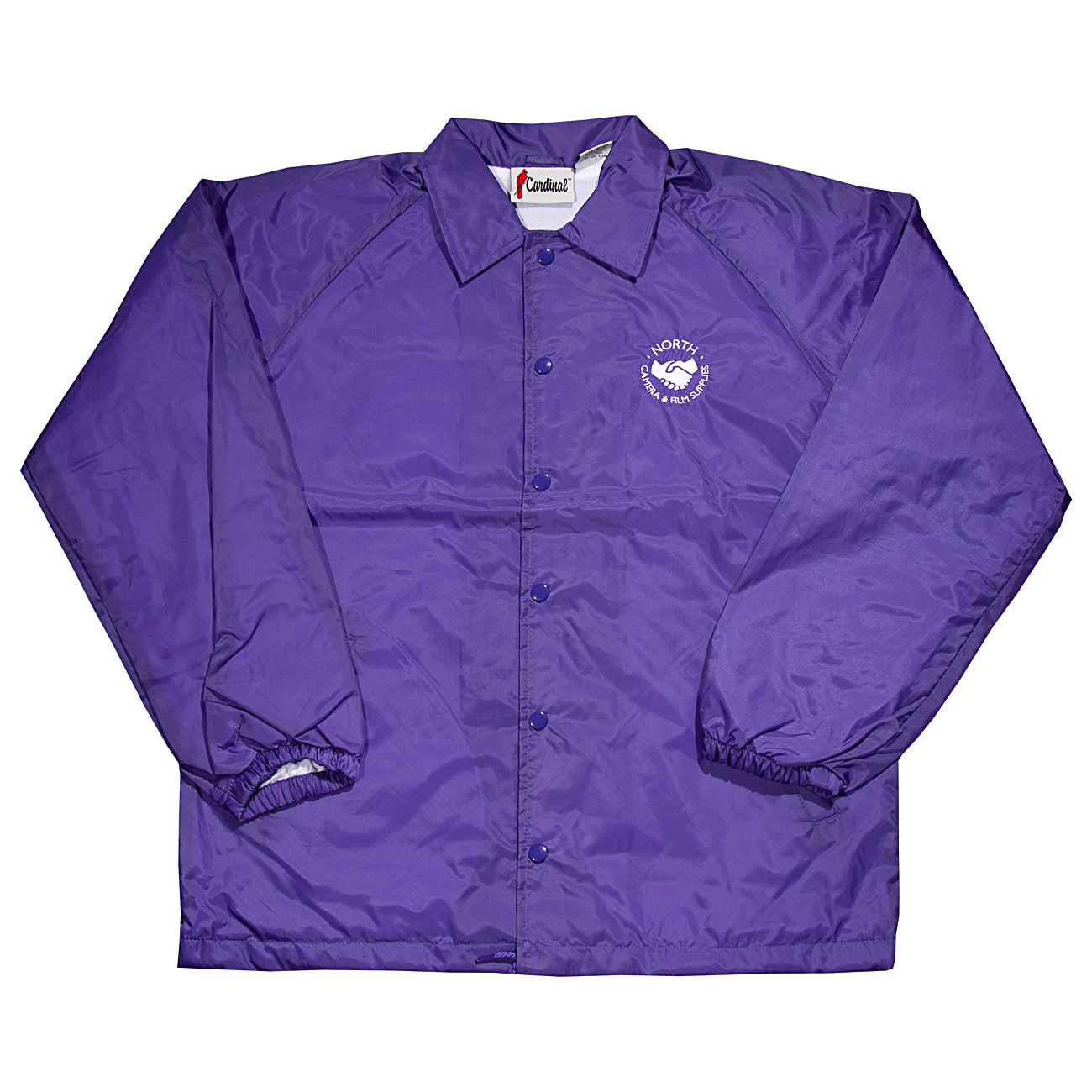 North Supplies Logo Coach Jacket - Purple/White